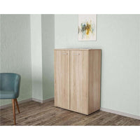 MOBILETTO RIVER CON 2 ANTE 68 X 34 X H93,5 CM IN COLORE QUERCIA CHIARO