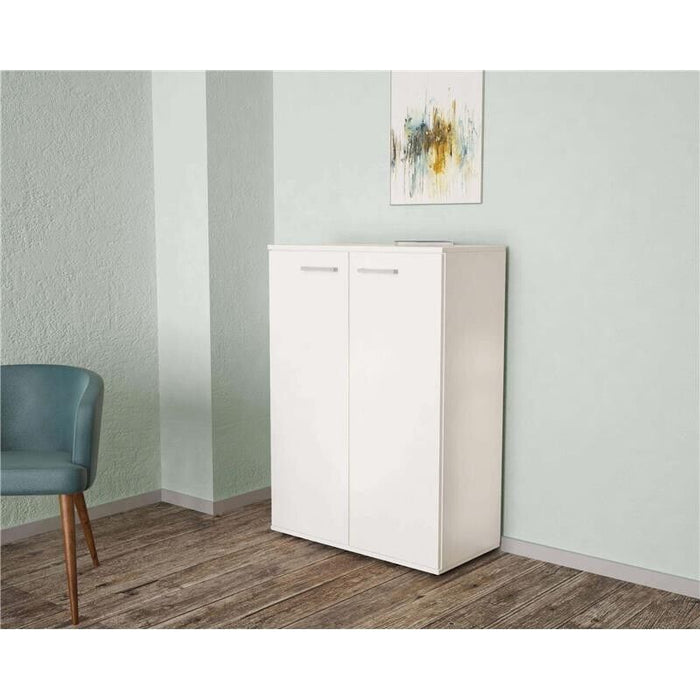 MOBILETTO RIVER CON 2 ANTE 68 X 34 X H93,5 CM IN COLORE BIANCO