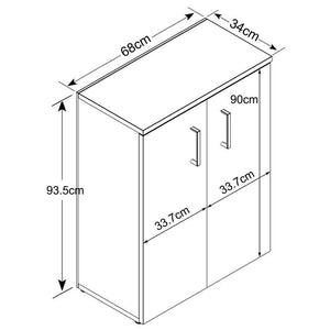 MOBILETTO RIVER CON 2 ANTE 68 X 34 X H93,5 CM IN COLORE BIANCO