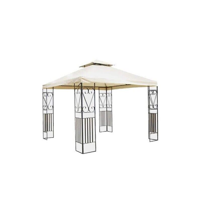GAZEBO BOSTON CON STRUTTURA IN ACCIAIO 3 X 3 MT
