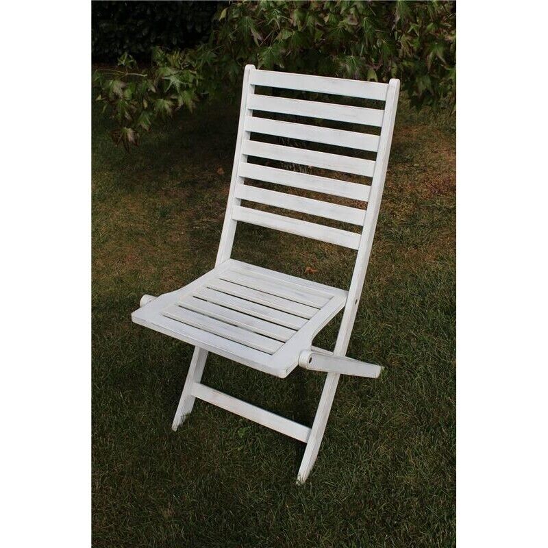 SEDIA SERENA PIEGHEVOLE SENZA BRACCIOLI IN COLORE BIANCO