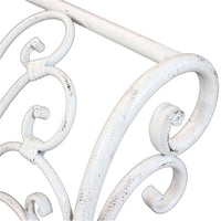 PANCA ELOISE IN ACCIAIO VERNICIATO A POLVERE BIANCO ANTICO