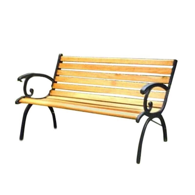 PANCHINA REAL REALIZZATA CON STRUTTURA IN GHISA E LEGNO 126 X 60 X H77 CM