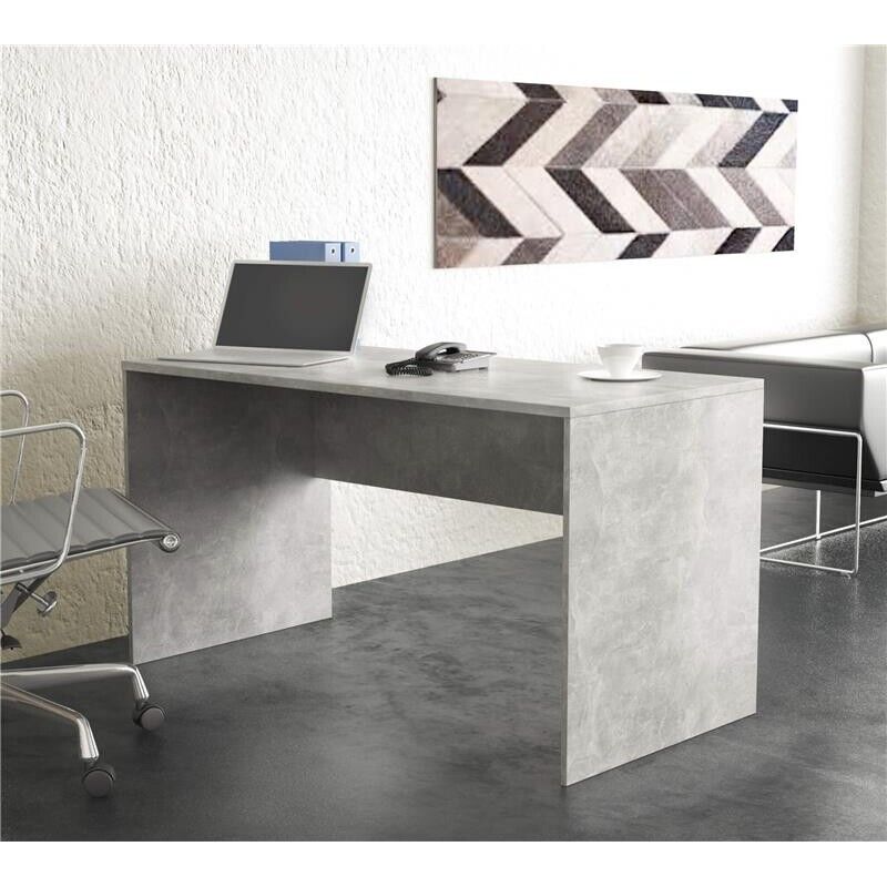 SCRIVANIA JOSIE MODERNA 138,5 X 75 X H68 CM IN COLORE GRIGIO EFFETTO CEMENTO