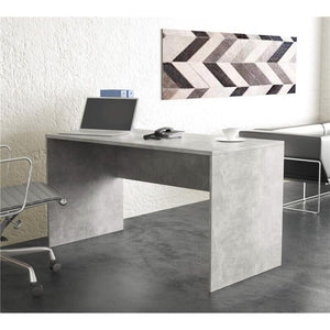 SCRIVANIA JOSIE MODERNA 138,5 X 75 X H68 CM IN COLORE GRIGIO EFFETTO CEMENTO