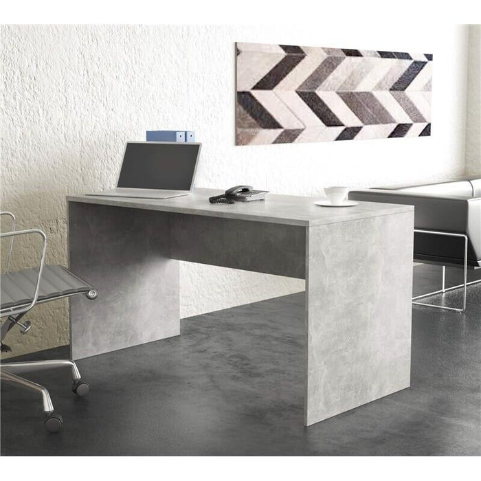 SCRIVANIA JOSIE MODERNA 138,5 X 75 X H68 CM IN COLORE GRIGIO EFFETTO CEMENTO