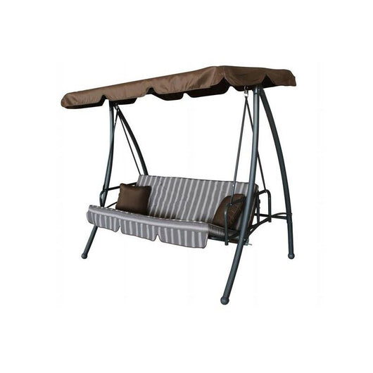 DONDOLO ANTIGUA CON CUSCINI STRUTTURA DI ACCIAIO E TELO BEIGE 208 X 116 X H168