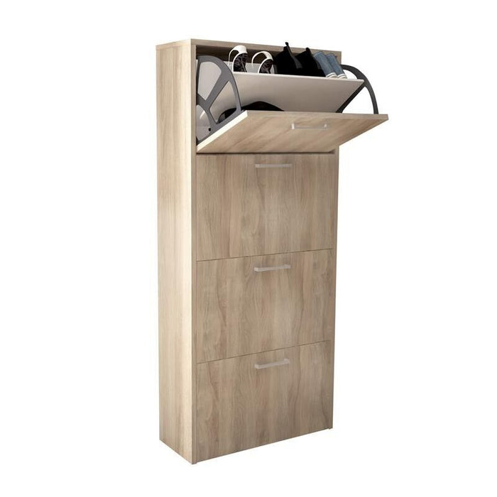 SCARPIERA MOLLY 4 ANTE A RIBALTA OLMO CHIARO 59 X 25 X H140 CM