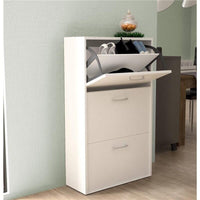 SCARPIERA MOLLY 3 ANTE A RIBALTA BIANCO 59 X 25 X H105 CM