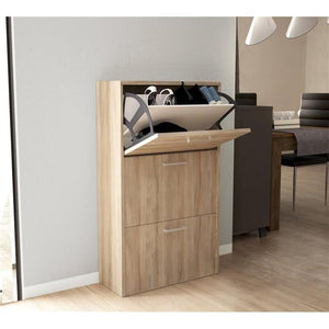 SCARPIERA MOLLY 3 ANTE A RIBALTA OLMO CHIARO 59 X 25 X H105 CM