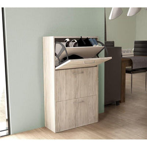 SCARPIERA MOLLY 3 ANTE A RIBALTA PINO CHIARO 59 X 25 X H105 CM