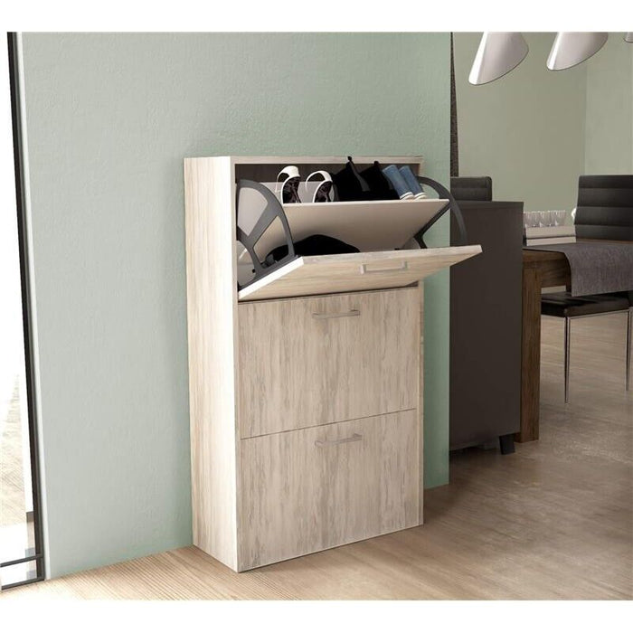 SCARPIERA MOLLY 3 ANTE A RIBALTA PINO CHIARO 59 X 25 X H105 CM