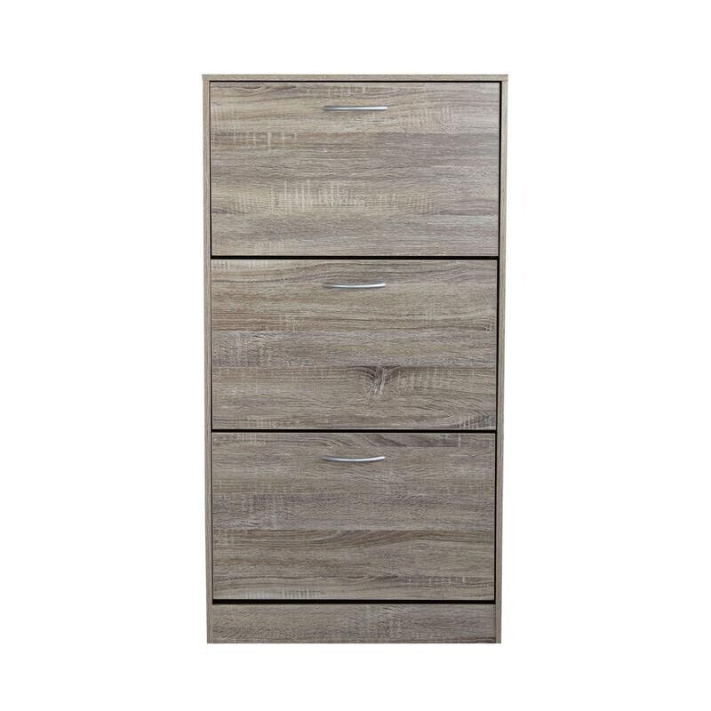 SCARPIERA VICKY LEGNO NATURALE CON 3 ANTE A RIBALTA 60 X 24 X H115 CM