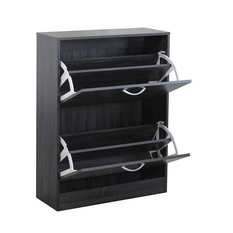 SCARPIERA SALLY GRIGIO SCURO CON 2 ANTE A RIBALTA 60 X 24 X H80 CM