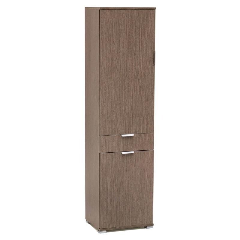 ARMADIO CON 2 ANTE E 1 CASSETTO ROVERE GRIGIO 45 X 38 X H174 CM