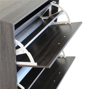 SCARPIERA SALLY GRIGIO SCURO CON 2 ANTE A RIBALTA 60 X 24 X H80 CM