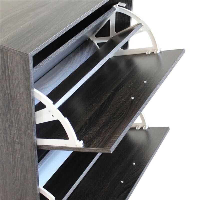 SCARPIERA SALLY GRIGIO SCURO CON 2 ANTE A RIBALTA 60 X 24 X H80 CM