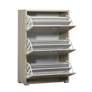 SCARPIERA 3 ANTE A RIBALTA IN COLORE LEGNO DI OLMO 75,3 X 33 X H115,7CM