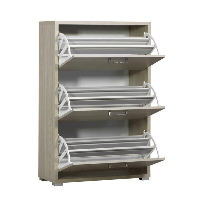 SCARPIERA 3 ANTE A RIBALTA IN COLORE LEGNO DI OLMO 75,3 X 33 X H115,7CM