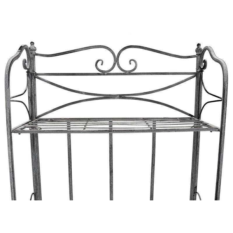 SCAFFALE PORTAVASI NOELLE CON 4 PIANI IN COLORE BIANCO OSSIDATO 61 X 32X H156 CM