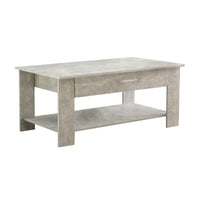 TAVOLINO MYRTO PER SALOTTI IN DESIGN MODERNO GRIGIO EFFETTO CEMENTO