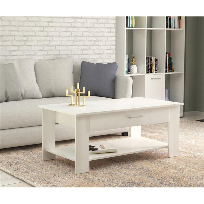 TAVOLINO MYRTO PER SALOTTI IN DESIGN MODERNO BIANCO