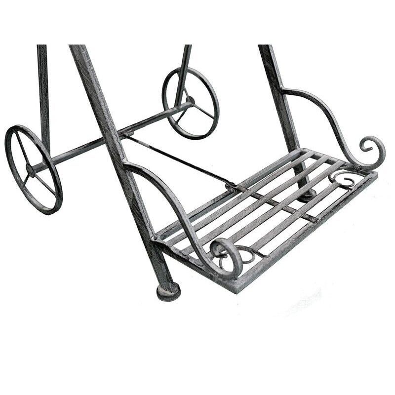 SCAFFALE PORTAVASI KIMBERLY CON 3 PIANI IN COLORE BIANCO OSSIDATO