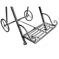 SCAFFALE PORTAVASI KIMBERLY CON 3 PIANI IN COLORE BIANCO OSSIDATO