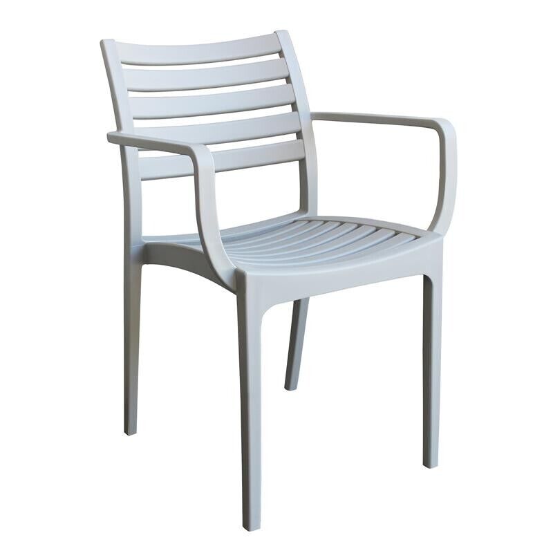 SEDIA EVELINE IN PLASTICA DI COLORE GRIGIO 57,5 X 45,5 X H83,8 CM