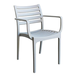 SEDIA EVELINE IN PLASTICA DI COLORE GRIGIO 57,5 X 45,5 X H83,8 CM