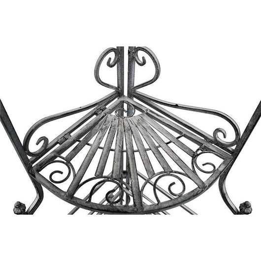 SCAFFALE PORTAVASI CHARLOTTE CON 4 PIANI IN COLORE BIANCO OSSIDATO