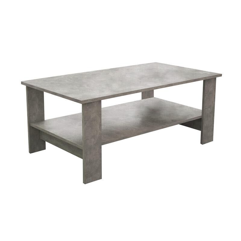 TAVOLINO MATCH PER SALOTTI IN DESIGN MODERNO GRIGIO EFFETTO CEMENTO