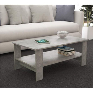 TAVOLINO MATCH PER SALOTTI IN DESIGN MODERNO GRIGIO EFFETTO CEMENTO