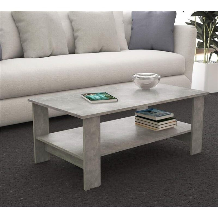 TAVOLINO MATCH PER SALOTTI IN DESIGN MODERNO GRIGIO EFFETTO CEMENTO