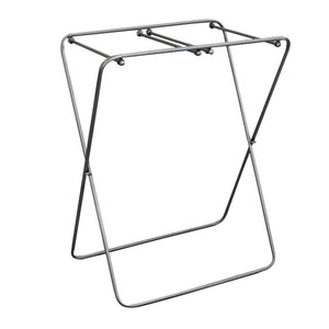 CESTA PORTA BIANCHERIA IN TESSUTO BIANCO E STRUTTURA IN FERRO