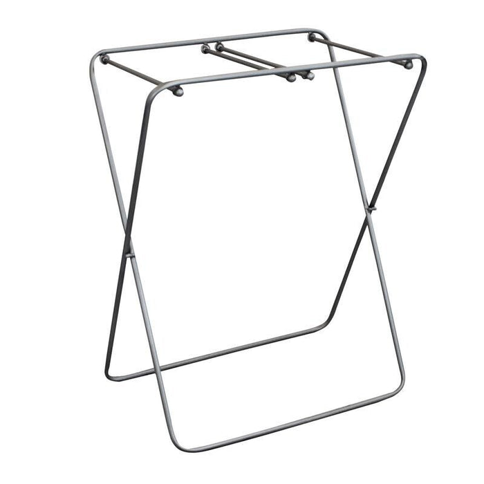 CESTA PORTA BIANCHERIA IN TESSUTO BIANCO E STRUTTURA IN FERRO