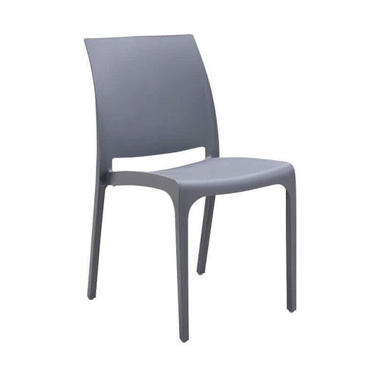 SEDIA VOLGA IN PLASTICA RINFORZATA CON FIBRA DI VETRO COLORE GRIGIO CHIARO