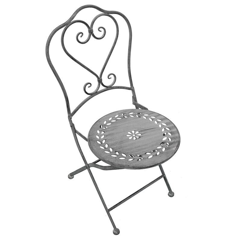 SET BISTROT JEANETTE STRUTTURA IN ACCIAIO IN COLORE BIANCO OSSIDATO