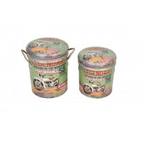 SET DI 2 POUF CONTENITORE TONDI MULTIFUNZIONALI VERDE