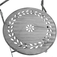 SET BISTROT JEANETTE STRUTTURA IN ACCIAIO IN COLORE BIANCO OSSIDATO