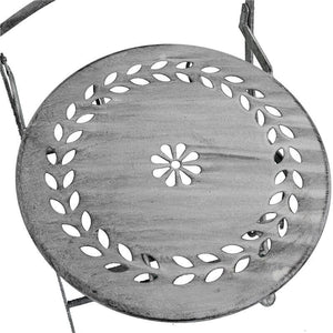 SET BISTROT JEANETTE STRUTTURA IN ACCIAIO IN COLORE BIANCO OSSIDATO