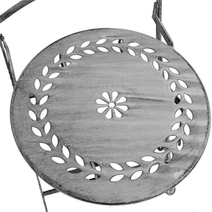 SET BISTROT JEANETTE STRUTTURA IN ACCIAIO IN COLORE BIANCO OSSIDATO