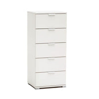 MOBILETTO CON 5 CASSETTI IN COLORE BIANCO 45 X 38 X H103 CM