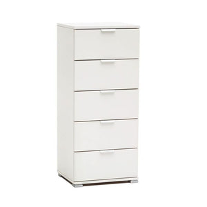 MOBILETTO CON 5 CASSETTI IN COLORE BIANCO 45 X 38 X H103 CM