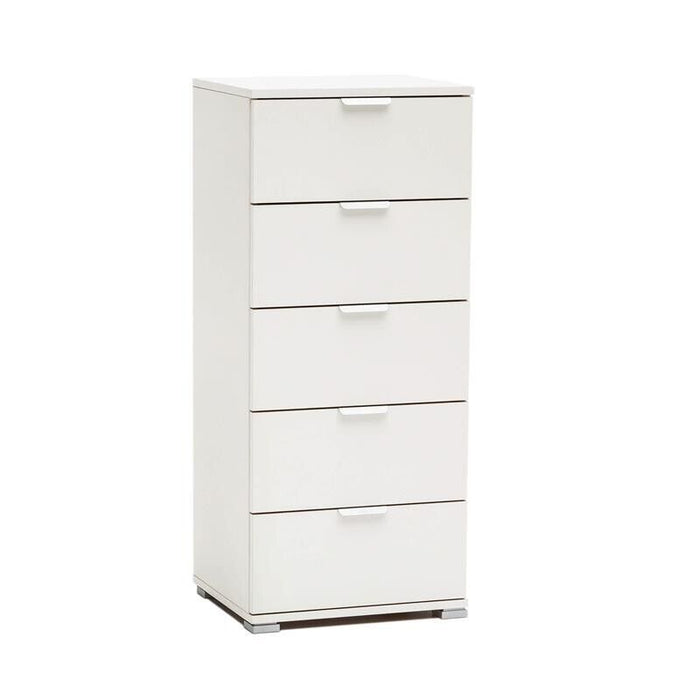 MOBILETTO CON 5 CASSETTI IN COLORE BIANCO 45 X 38 X H103 CM
