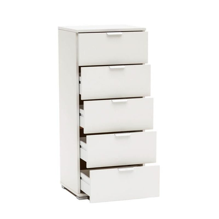 MOBILETTO CON 5 CASSETTI IN COLORE BIANCO 45 X 38 X H103 CM