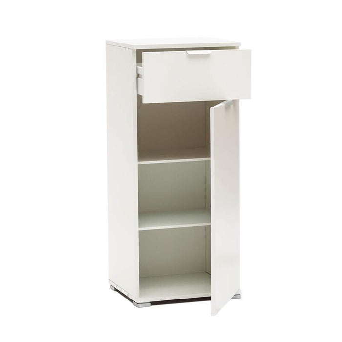 MOBILETTO CON ANTA E 1 CASSETTO BIANCO 45 X 38 X H103 CM