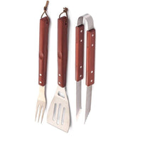 MAURY'S GRILL SET DA 3 UTENSILI PER BARBECUE CON MANICO IN LEGNO 41 CM COLORE ASSORTITO OKS