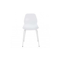 SEDIA STOCCARDA IN PLASTICA DI COLORE BIANCO 46 X 54 X H84 CM