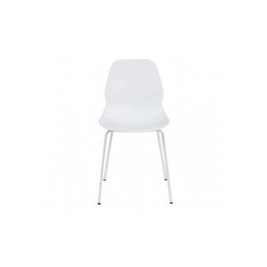 SEDIA STOCCARDA IN PLASTICA DI COLORE BIANCO 46 X 54 X H84 CM
